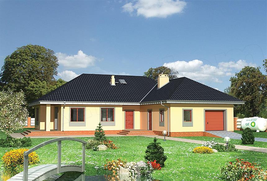 Projekt domu Kajetan - murowana – beton komórkowy