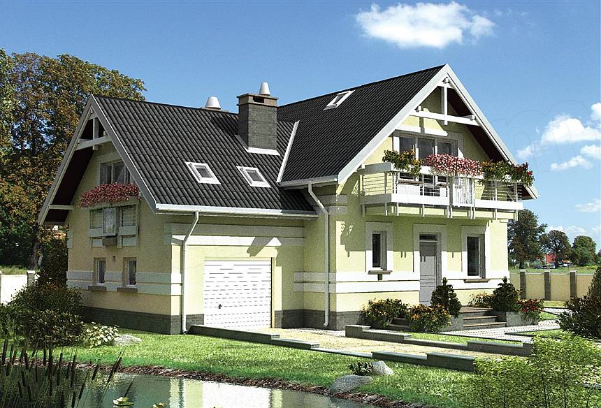 Projekt domu Koliba Plus - murowana – beton komórkowy