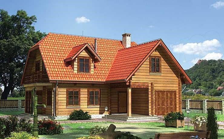 Projekt domu Rozalia - bal drewniany
