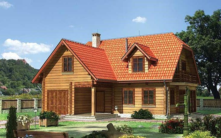 Projekt domu Rozalia - bal drewniany