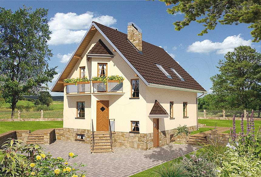 Projekt domu Mała Marzanna - murowana – beton komórkowy