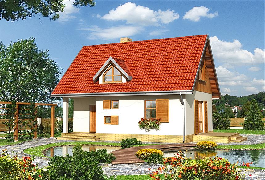 Projekt domu Drobina - murowana – beton komórkowy