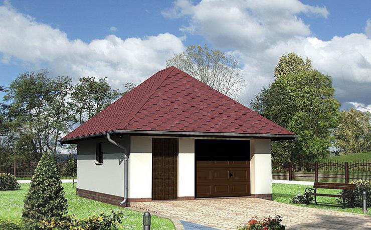 Projekt domu Garaż 29 - murowana – beton komórkowy
