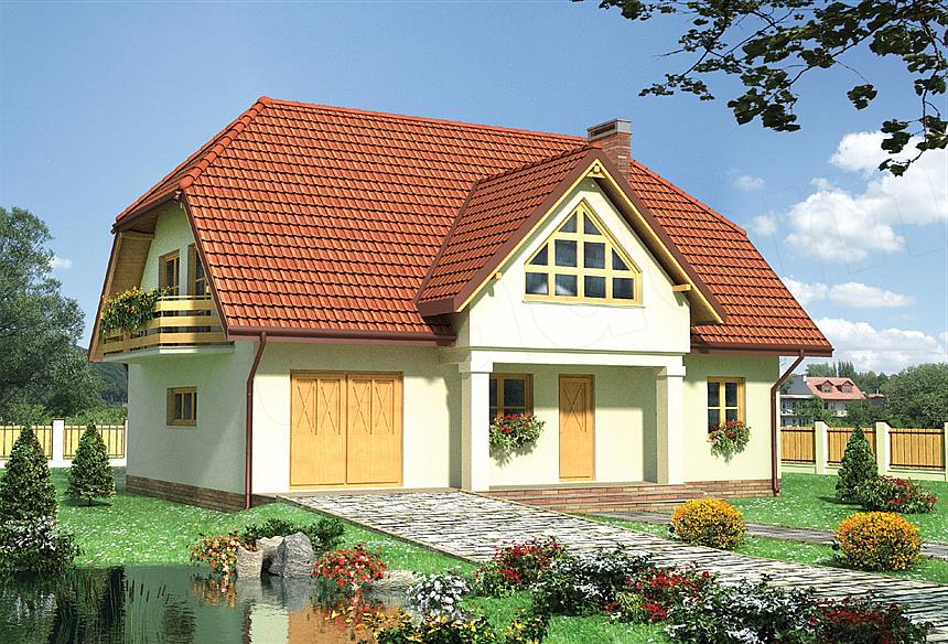 Projekt domu Ostrów - murowana – beton komórkowy