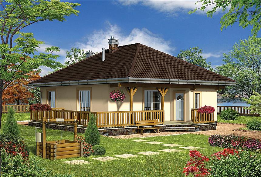 Projekt domu Julia-2 - szkielet drewniany prefabryk.