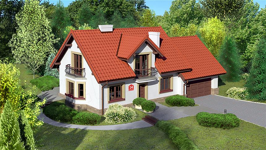 Projekt domu Dom przy Modrzewiowej 14