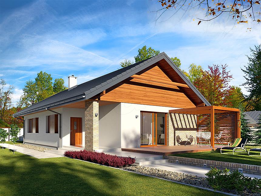 Projekt domu Bono drewniany