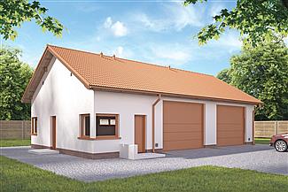 Projekt domu Murator GMC33a Budynek garażowo-magazynowy z pom. pomocniczymi