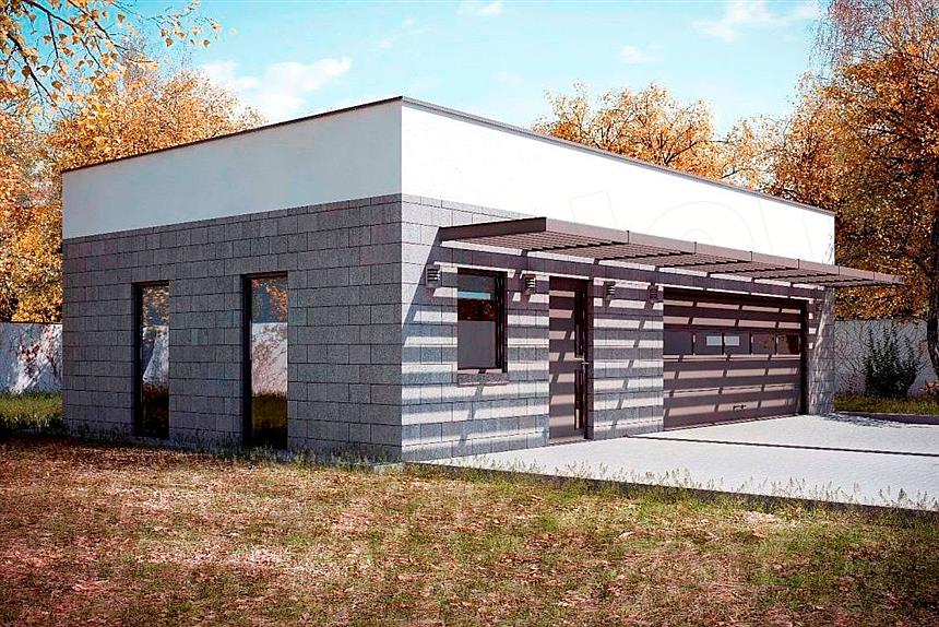 Projekt domu G165 - Budynek garażowo - gospodarczy