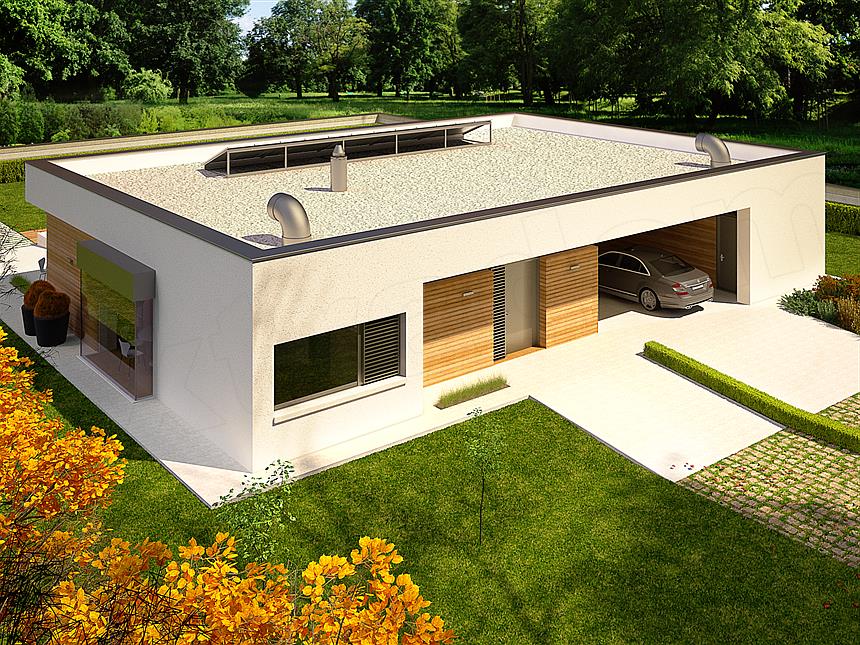 Projekt domu EX 7 soft (z wiatą)