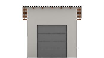 G122 - Budynek garażowo - gospodarczy elewacja