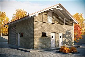 Projekt domu G164 - Budynek garażowo - gospodarczy