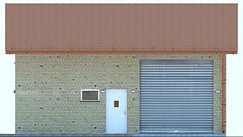 G164 - Budynek garażowo - gospodarczy elewacja