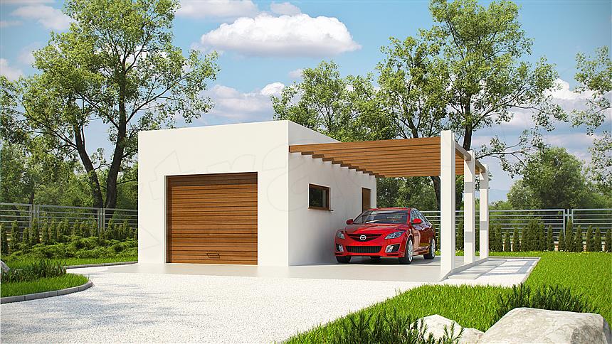 Projekt domu G174 - Budynek garażowy