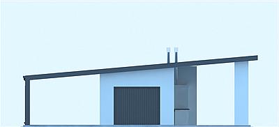 G190 - Budynek garażowy z wiatą elewacja