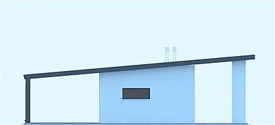 G190 - Budynek garażowy z wiatą elewacja