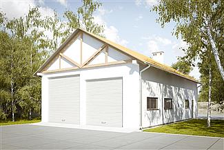 Projekt domu G218 - Budynek garażowo - gospodarczy