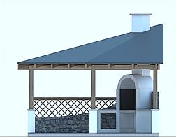 G157 - Altana ogrodowa elewacja