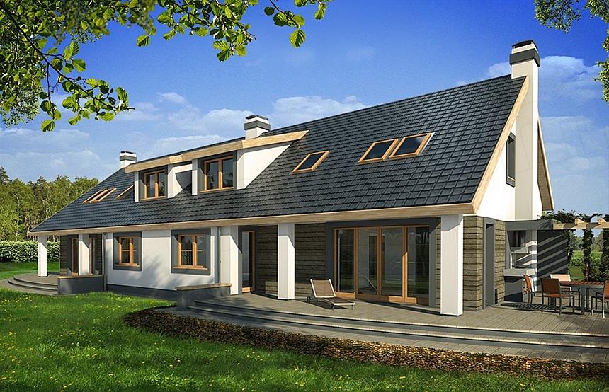 Projekt domu Rodzynek bliźniak 2B