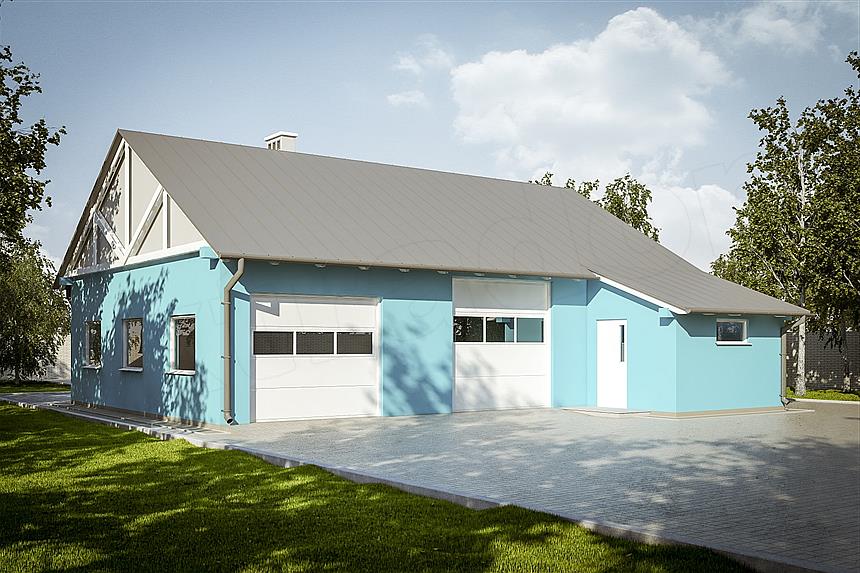Projekt domu G229 - Budynek garażowo - gospodarczy