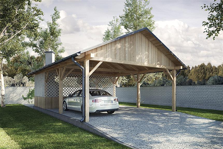 Projekt domu G170 - Wiata drewniana