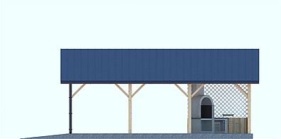 G170 - Wiata drewniana elewacja