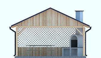 G170 - Wiata drewniana elewacja