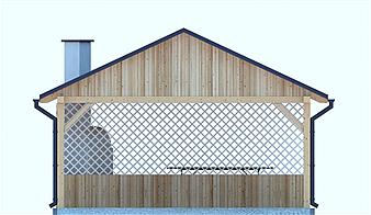 G170 - Wiata drewniana elewacja