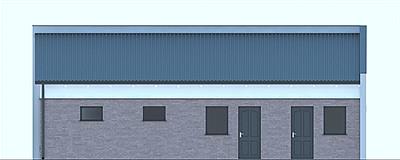 G158 - Budynek garażowo - gospodarczy elewacja