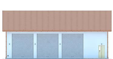 G206 - Budynek garażowo - gospodarczy elewacja