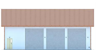 G206 - Budynek garażowo - gospodarczy elewacja