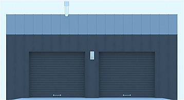 G197 - Budynek garażowy elewacja