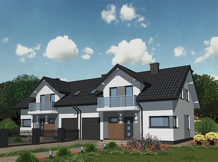 Projekt domu APS 254 dwulokalowy