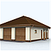 projekt domu G134 garaż dwustanowiskowy z pomieszczeniem gospodarczym