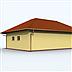 projekt domu G72 garaż dwustanowiskowy z pomieszczeniami rekreacyjnymi i sauną
