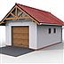 projekt domu G10 garaż jednostanowiskowy