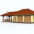 projekt domu G54 garaż dwustanowiskowy z pomieszczeniem gospodarczym i składem na drewno kominkowe