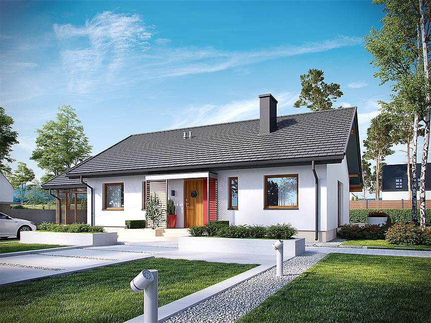 Projekt domu Kornel VI (z wiatą) energo