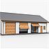 projekt domu G38 szkielet drewniany, garaż trzystanowiskowy z pomieszczeniami gospodarczymi