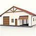 projekt domu G51 szkielet drewniany, budynek garażowy