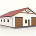 projekt domu G51 szkielet drewniany, budynek garażowy