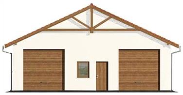 G51 szkielet drewniany, budynek garażowy elewacja