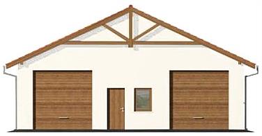 G51 szkielet drewniany, budynek garażowy elewacja