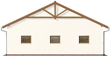 G51 szkielet drewniany, budynek garażowy elewacja