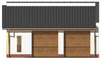 G97 szkielet drewniany, garaż dwustanowiskowy elewacja