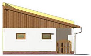 G97 szkielet drewniany, garaż dwustanowiskowy elewacja