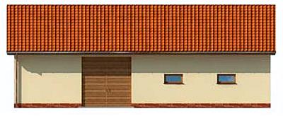 G206 garaż trzystanowiskowy z pomieszczeniami gospodarczymi elewacja