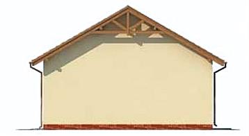 G206 garaż trzystanowiskowy z pomieszczeniami gospodarczymi elewacja