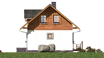 L-87 Dom modrzewiowa szkieletowy elewacja