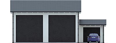 G251 - Budynek garażowy elewacja
